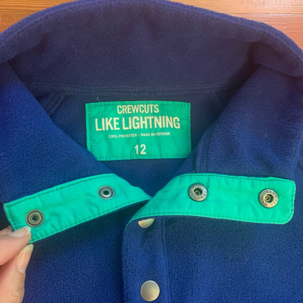 Crewcuts fleece snap pullover 12